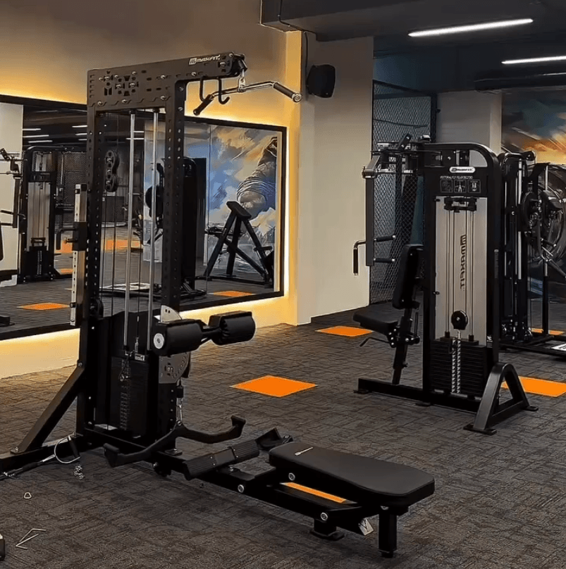 Modern gym interior with equipment