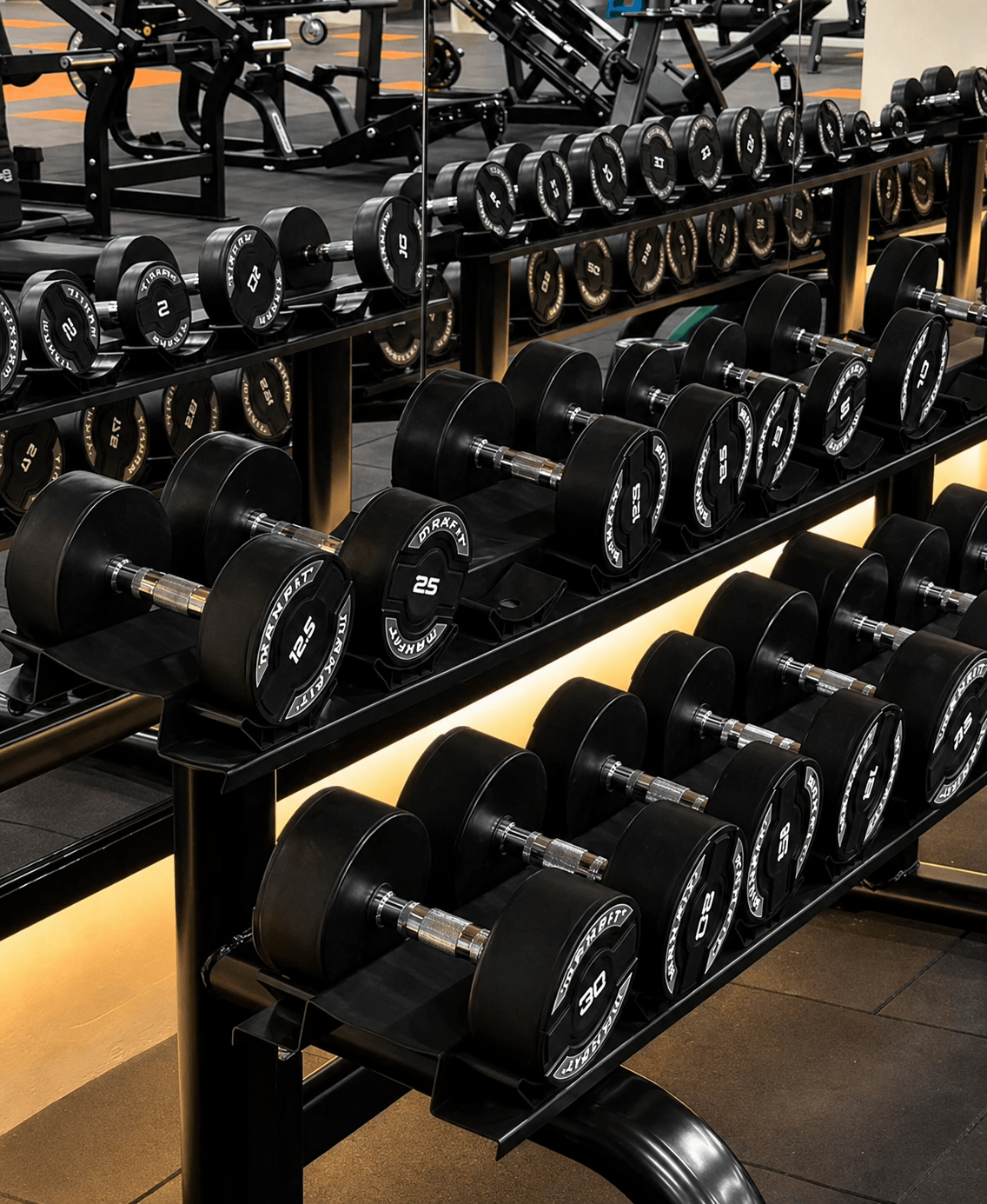 Modern gym locker facilities and amenities
